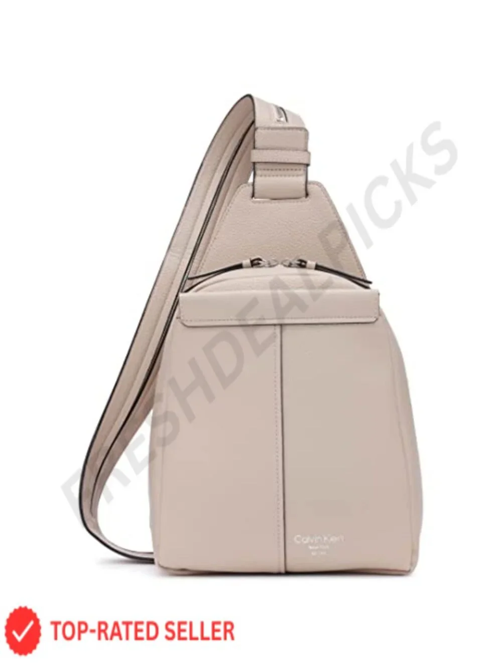 Convertible Vegan Leather Sling Backpack, Golden Hardware, Lightweight